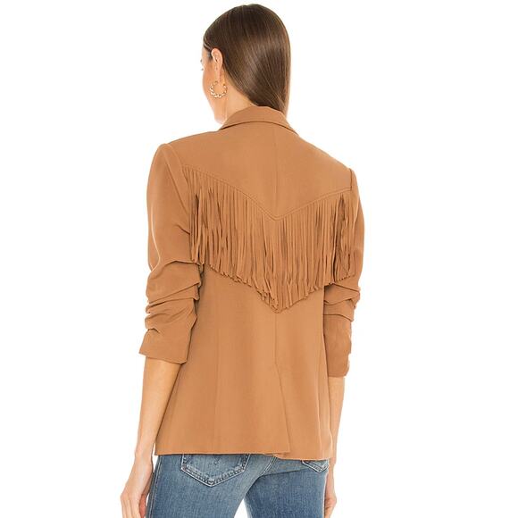 Cinq a Sept Dani Fringe Blazer in Cinnamon size 00 - Picture 6 of 6